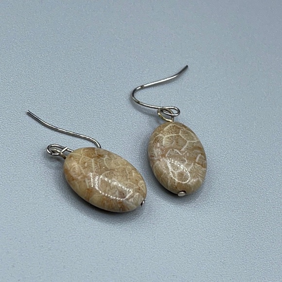 Petoskey stones Jewelry - Petoskey stone earrings.